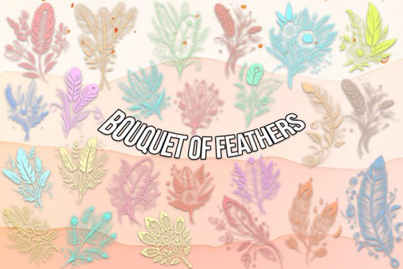 Bouquet of Feathers Dingbats Font By MOMAT THIRTYONE