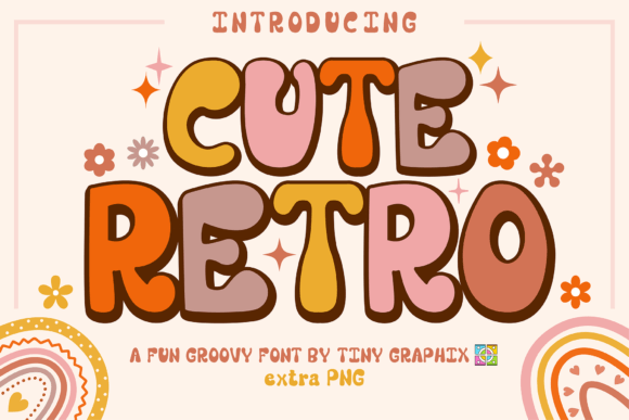 Cute Retro Display Font By TINY GRAPHIX