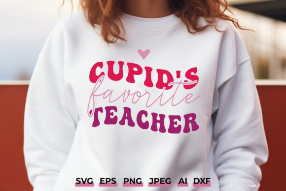 Cupid's Favorite Teacher SVG | Retro Svg Gráfico Artesanato Por juiceboxy