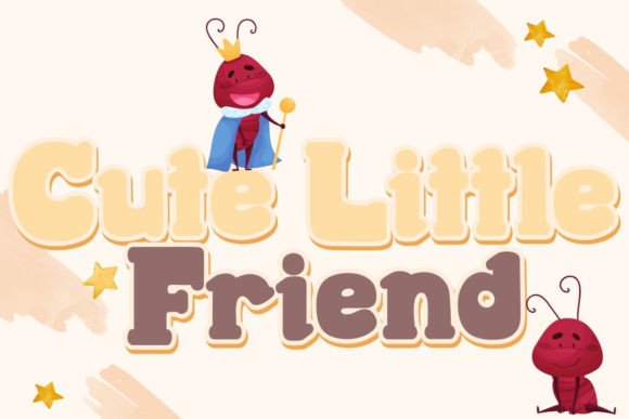 Cute Little Friend Serif Font By charmingbear59.design