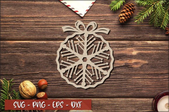 Christmas Ornament Laser Cut SVG Grafika Rękodzieła Przez Extreme DesignArt