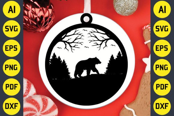 Christmas Polar Bear Cricut SVG Design 2 Graphic 3D Christmas By Creative T-Shirts