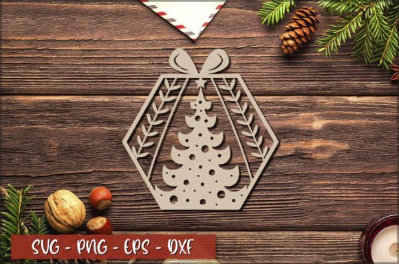 Christmas Tree Ornament Laser Cut SVG Graphic Crafts By Extreme DesignArt