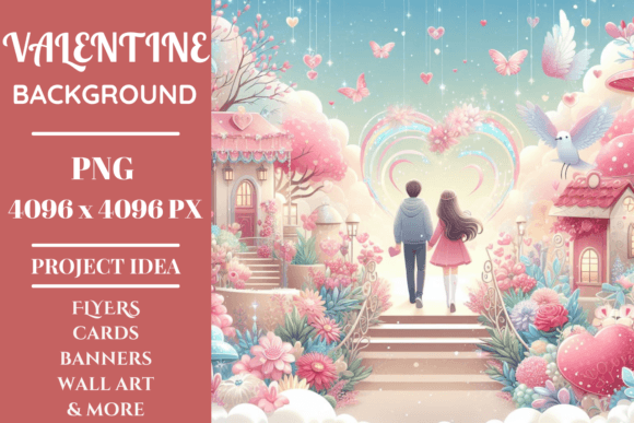 Dreamy Love: Valentine Background Graphic Backgrounds By Endrawsart