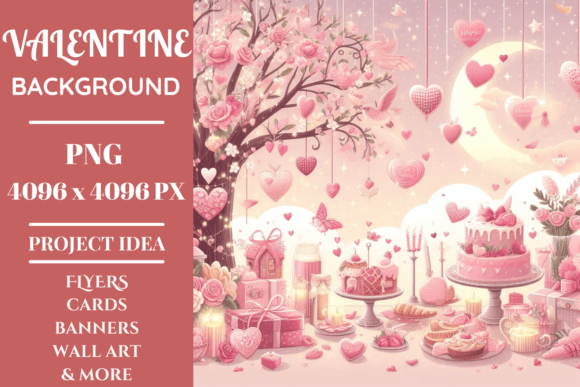 Dreamy Love: Valentine Background Graphic Backgrounds By Endrawsart
