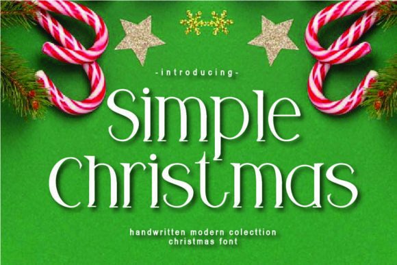 Simple Christmas Serif Font By Ts_store