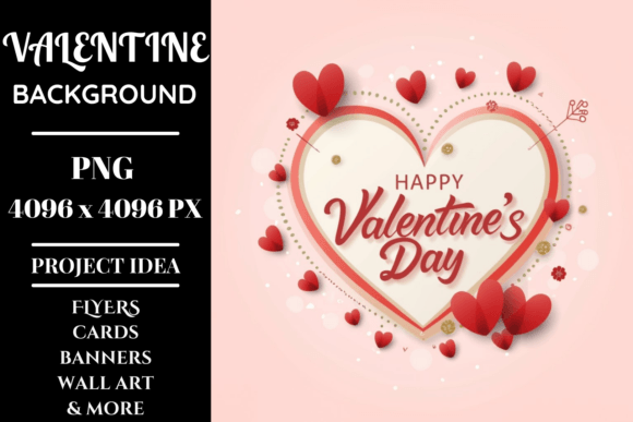 Whimsical Romance : Valentine Background Graphic Backgrounds By Endrawsart