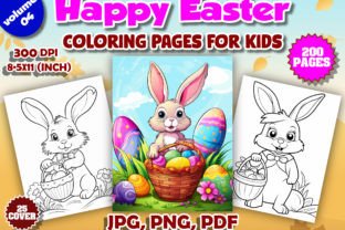 200 Happy Easter Coloring Pages for Kids Graphic Coloring Pages & Books Kids By BOO. DeSiGns 1