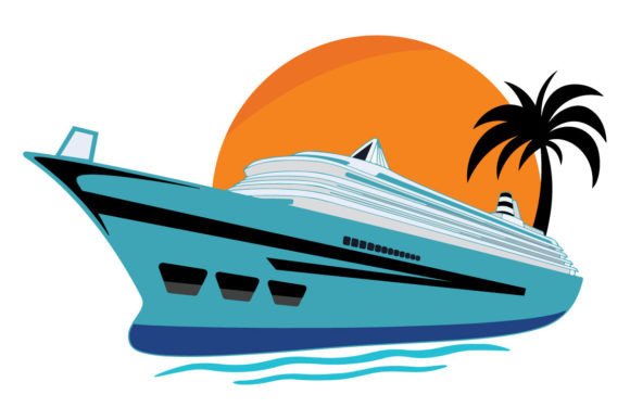 Cruise Ship Silhouette Premium Vector Graphic Crafts By Craftart528