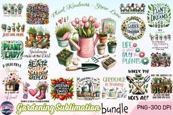 Gardening Sublimation Bundle Graphic Crafts By Cherry Blossom