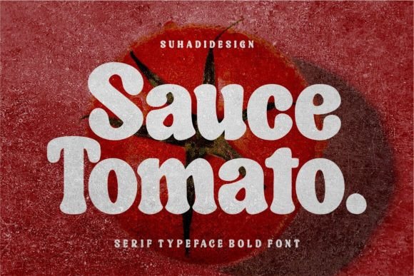 Sauce Tomato Serif Font By suhadidesign