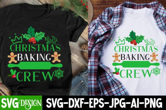 Christmas Baking Crew SVG Design Files Graphic T-shirt Designs By ranacreative51