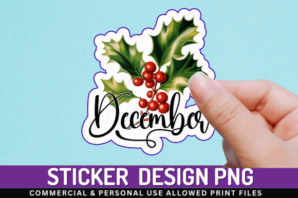 December Sticker Design Graphic Illustrations By Regulrcrative