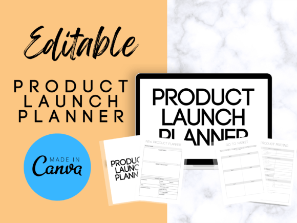 Editable Product Launch Planner Gráfico Plantillas de Impresión Por Content Shortcuts