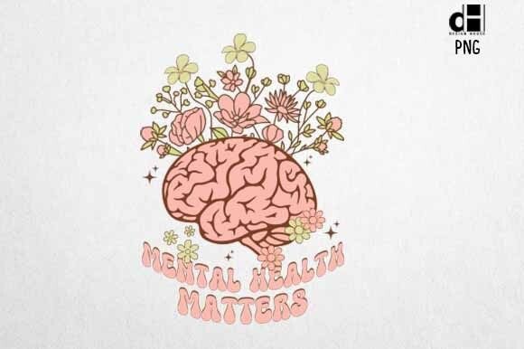 Groovy Mental Health Matters PNG Grafik Plotterdateien Von designhouse