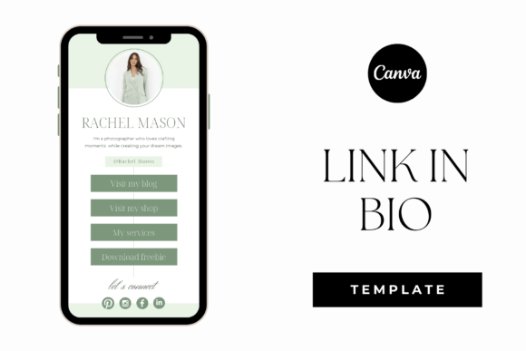 Instagram Link in Bio Canva Template Graphic Social Media Templates By Visual Fusion Studio
