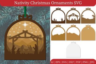 Nativity Christmas Ornaments SVG Bundles Graphic 3D Christmas By Theyo Design 7