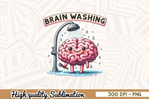 Brain Washing Anatomy Pun Grafika Rękodzieła Przez Zanynoti