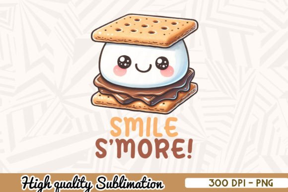 Smile Smore Funny Food Pun Graphic Crafts By Zanynoti