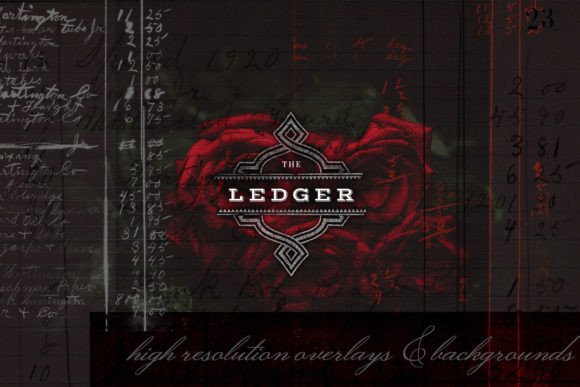 The LEDGER HI-RES OVERLAYS & PAPERS Graphic Backgrounds By avalonrosedesign