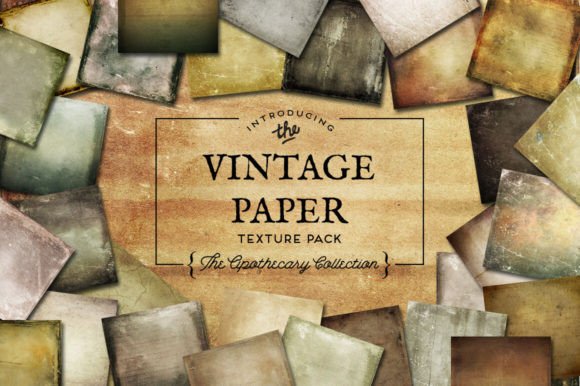 VINTAGE PAPER TEXTURES // APOTHECARY Graphic Backgrounds By avalonrosedesign