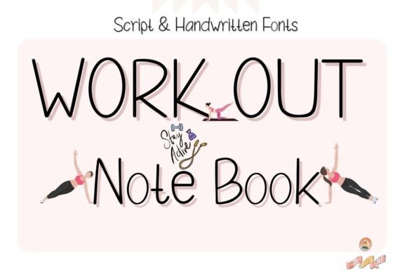 Workout Note Script & Handwritten Font By Noomam Happy digital Art