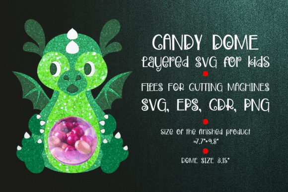 Dragon Candy Dome | Christmas Ornament Graphic 3D SVG By Olga Belova