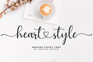 Heart Style Script & Handwritten Font By jimtypestudio 1