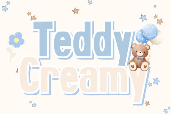 Teddy Creamy Font Corsivi Font Di charmingbear59.design