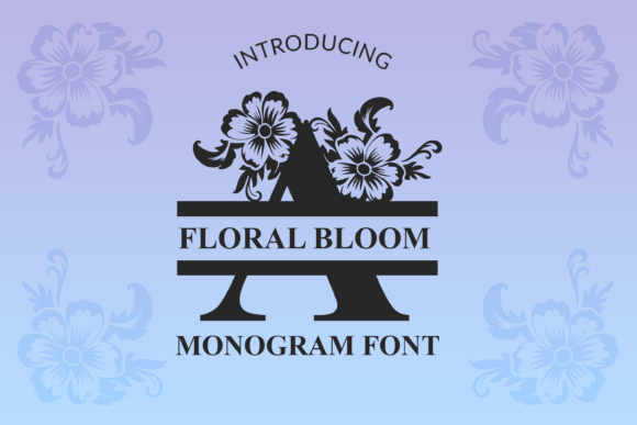 Floral Bloom Polices Décoratives Police Par Paper Daisy Graphics