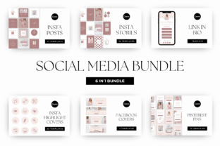Social Media Bundle Canva Template Illustration Modèles pour les Réseaux Sociaux Par Visual Fusion Studio 1