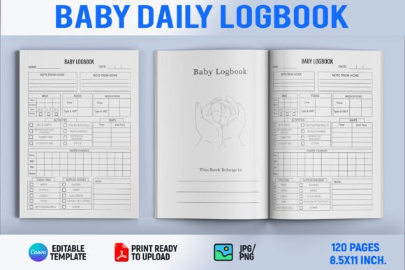 Baby Logbook Graphic KDP Interiors By Book2Bees