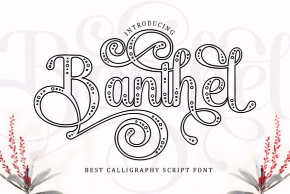 Banthel Outline Script & Handwritten Font By Mastertype
