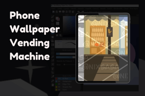Phone Wallpaper - Vending Machine Graphic Backgrounds By nixsasa