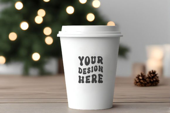Pretty Christmas Paper Cup Mockup Graphic Product Mockups By srempire