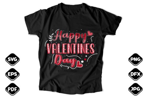 HAPPY VALENTINES DAY Lettering T-shirt Grafika Projekty Koszulek Przez TirmsDesign
