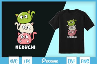 Meowchi Mochi Cat Puns SVG Afbeelding Crafts Door Pecgine 1