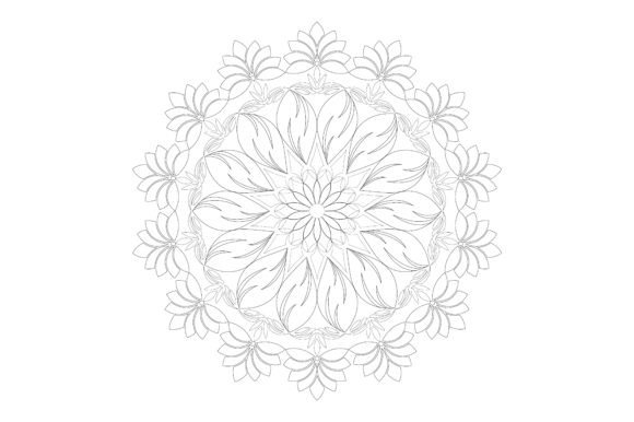 Vector Mandala Coloring Pages & Books Graphic Coloring Pages & Books Adults By HK DESIGNER