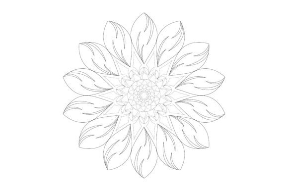 Vector Mandala Coloring Pages & Books Graphic Coloring Pages & Books Adults By HK DESIGNER