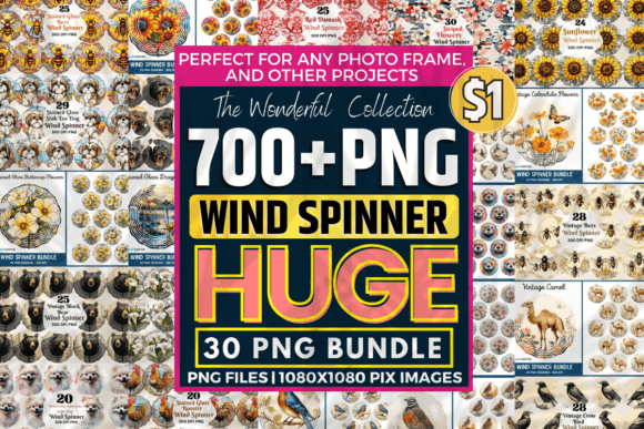 Wind Spinner Mega PNG Bundle Bundle By Regulrcrative