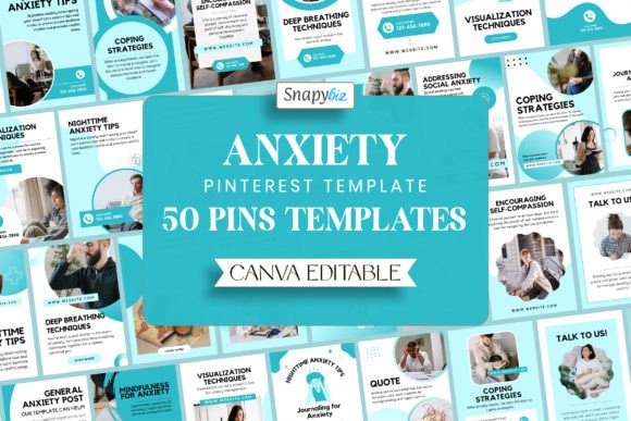 Anxiety Pinterest Templates Graphic Social Media Templates By SnapyBiz