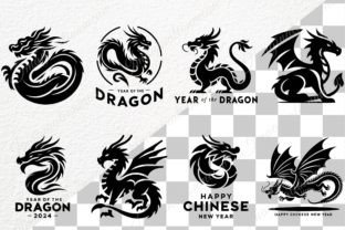 40 Dragons Svg Bundle Cut File Grafika Ilustracje do Druku Przez Imagination Meaw 5
