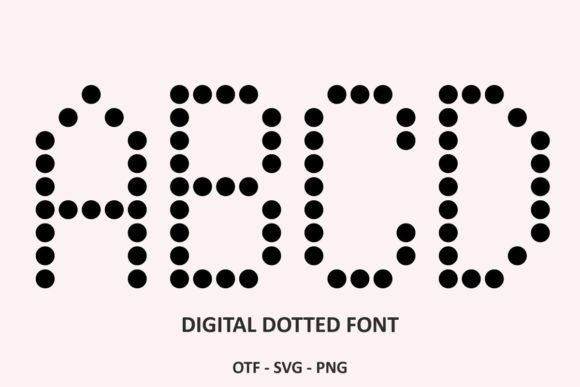 Digital Dotted Czcionki Dekoracyjne Czcionka Przez Font Craft Studio