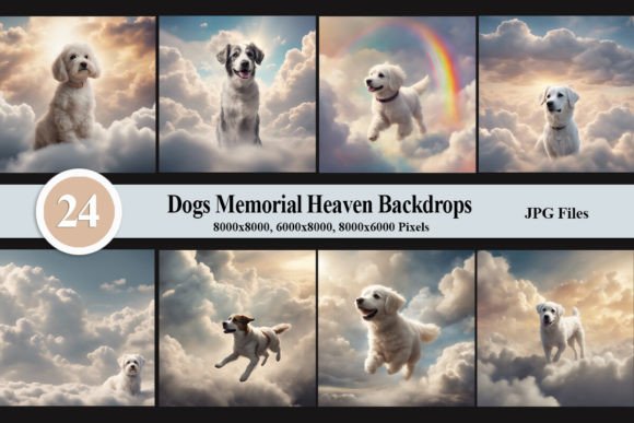 Dogs Memorial Heaven Funeral Backdrops Graphic AI Graphics By Felicitube