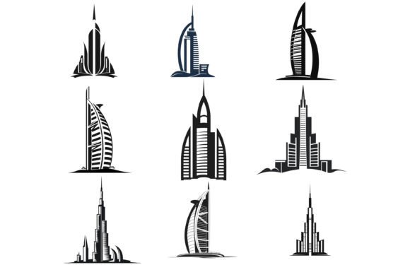 Dubai City Silhouette Graphic Illustrations By Unique Design Team