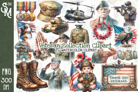 Veteran Collection Clipart PNG Graphics Gráfico Ilustrações para Impressão Por StevenMunoz56