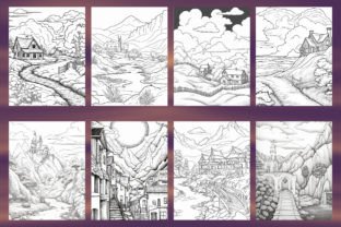 191+ Boho Landscape Coloring Pages Graphic Coloring Pages & Books Adults By ArT zone 4