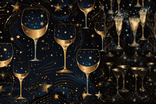 Golden New Year Champagne Glasses Graphic Backgrounds By Color Studio 8