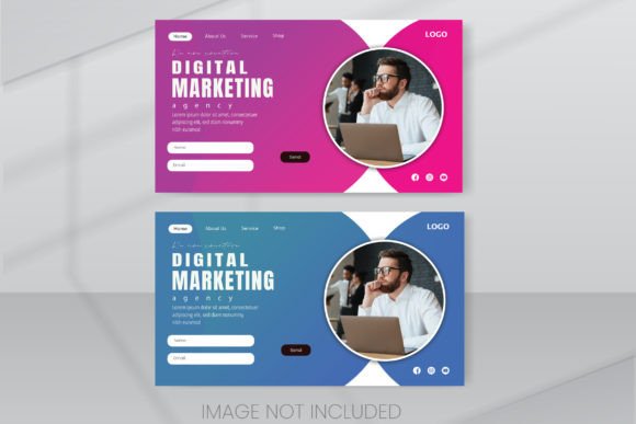 Grow Your Business Landing Page Template Grafica Modelli di Landing Page Di VMSIT