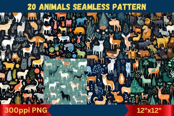 Animals Seamless Patterns Graphic Patterns By royalerink